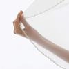 ELAWBTY Womens 1 Tier Fingertip Length Short Crystal Beaded Wedding Bridal Veil With Comb X09 White view 2
