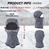 Azarxis Kids Balaclava Ski Mask Windproof Fleece Neck Warmer Gaiter Winter Hat Face Cover with Hood for Cold Weather (Grey) view 2