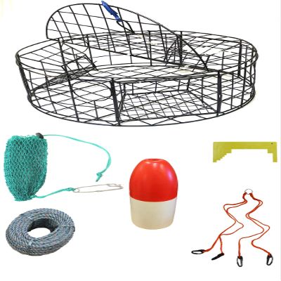 KUFA Sports 30"x12"(H) Vinyl Coated Steel Wire Crab Trap & Accessories Combo (CT110+CAQ17)