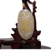 2" China Certified Nature Yellow Dragon Jade Lucky Duck and Ruyi Hand Carved Necklace Pendants 2370 view 1