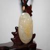 2" China Certified Nature Yellow Dragon Jade Lucky Duck and Ruyi Hand Carved Necklace Pendants 2370 view 2