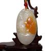 2.4" China Certified Nature Yellow Dragon Jade Lucky Bee Hand Carved Necklace Pendants 2368 view 1