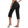 DAYOUNG Womens Bootcut Yoga Pants Capri Bootleg Flare Tummy Control Lounge Workout Running Pants Y57-Black-XL view 1