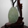 2.1" China Certified Nature Hetian Nephrite Jade Blessing Kwan-yin and Elephant Hand Carved Necklace Pendant 0075 view 2