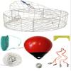 KUFA Sports 30"x12" Stainless Steel Crab Trap & Accessories Combo (CT120+CA30S7+ZIN) view 1