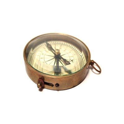 3 Inch Antique Nautical Brass Pocket Compass HMS Endeavour 1764-1778 - Bevel Glass Traditional Gift Item