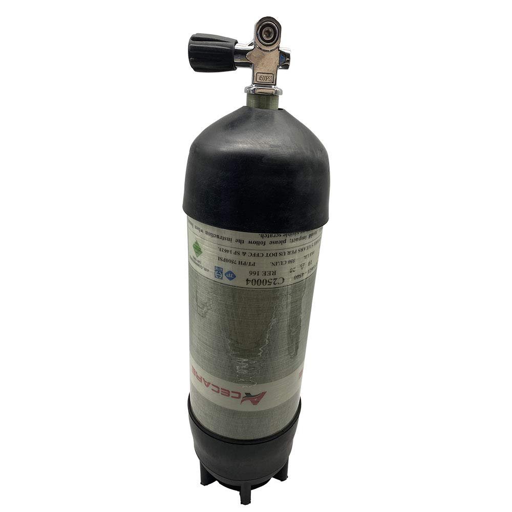 Acecare Carbon Fiber Cylinder HPA Paintball Tank Air System 550Cu.in./9L DOT Approved 4500Psi with Valve & Cover for PCP Airgun