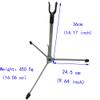ZSHJGJR Archery Recurve Bow Stand Portable Bow Stand Recurve Tripod Bow Holder Collapsible Portable Bow Stand Bracket for Takedown Bow and Longbow view 3