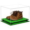 Better Display Cases Acrylic Extra Large Shoe Display Case for Basketball Shoe, Hightop, Soccer & Football Cleats with Clear Case, Black Risers and Turf Base 18 x 14 x 12 (A014/V60) view 2