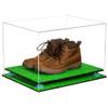 Better Display Cases Acrylic Extra Large Shoe Display Case for Basketball Shoe, Hightop, Soccer & Football Cleats with Clear Case, Light Blue Risers and Turf Base 18 x 14 x 12 (A014/V60) view 2