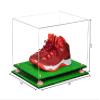 Better Display Cases Acrylic Extra Large Shoe Display Case for Basketball Shoe, Hightop, Soccer & Football Cleats with Clear Case, Pink Risers and Turf Base 18 x 14 x 12 (A014/V60) view 2
