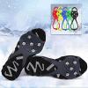 VALINK Universal Non-Slip Gripper Spikes Anti-Slip Over Shoe Durable Cleats with Good Elasticity Easy to Pull On or Take Off view 4