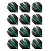RED DRAGON Hardcore Radical Green Flash Dart Flights - 4 Sets Per Pack (12 Dart Flights in Total) view 1