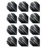 RED DRAGON Hardcore Radical Black Flash Dart Flights - 4 Sets Per Pack (12 Dart Flights in Total) view 1