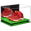 Better Display Cases Acrylic Extra Large Shoe Display Case for Basketball Shoe, Hightop, Soccer & Football Cleats with Mirror Case, Black Risers and Turf Base 18 x 14 x 12 (A014/V60) view 1