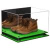 Better Display Cases Acrylic Extra Large Shoe Display Case for Basketball Shoe, Hightop, Soccer & Football Cleats with Mirror Case, Black Risers and Turf Base 18 x 14 x 12 (A014/V60) view 2