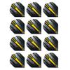 RED DRAGON Hardcore Radical Yellow Flash Dart Flights - 4 Sets Per Pack (12 Dart Flights in Total) view 1