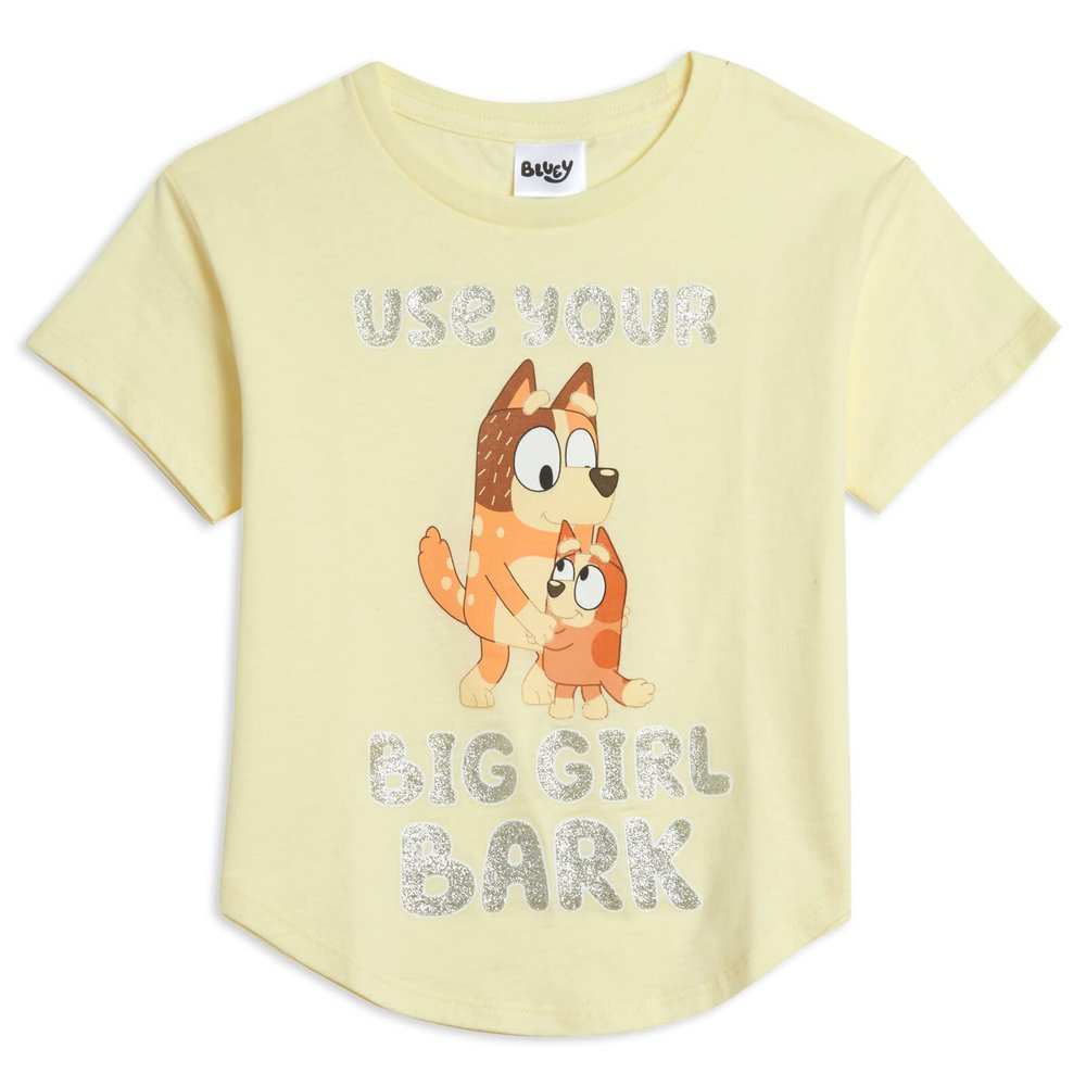 Bluey Bingo Mom Toddler Girls T-Shirt Yellow 3T