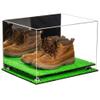 Better Display Cases Acrylic Extra Large Shoe Display Case for Basketball Shoe, Hightop, Soccer & Football Cleats with Mirror Case, Silver Risers and Turf Base 18 x 14 x 12 (A014/V60) view 2