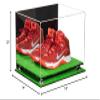 Better Display Cases Acrylic Extra Large Shoe Display Case for Basketball Shoe, Hightop, Soccer & Football Cleats with Mirror Case, Silver Risers and Turf Base 18 x 14 x 12 (A014/V60) view 4