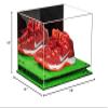 Better Display Cases Acrylic Extra Large Shoe Display Case for Basketball Shoe, Hightop, Soccer & Football Cleats with Mirror Case, Green Risers and Turf Base 18 x 14 x 12 (A014/V60) view 4