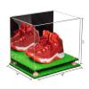 Better Display Cases Acrylic Extra Large Shoe Display Case for Basketball Shoe, Hightop, Soccer & Football Cleats with Mirror Case, Pink Risers and Turf Base 18 x 14 x 12 (A014/V60) view 2
