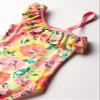 Kanu Surf Girls' Morgan Floral Ruffle 1-Shoulder 1-Piece Swimsuit, Flower Power Yellow, 7 view 2