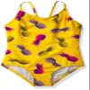 Kanu Surf Girls' Daisy Beach Sport 1-Piece Swimsuit, Aloha Yellow, 12 view 1