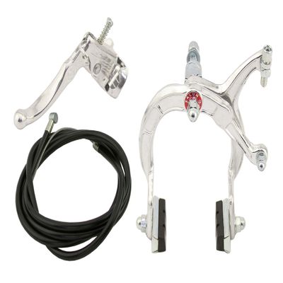 Alta Bicycle Alloy Classic MX Style Brake Set, Multiple Colors. (Chrome, Rear)