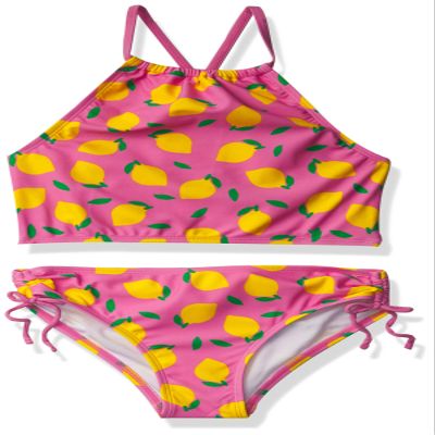 Kanu Surf Girls, Hallie UPF 50 Beach Sport Halter Tankini 2-Piece Swimsuit, Lemonade Pink, 4