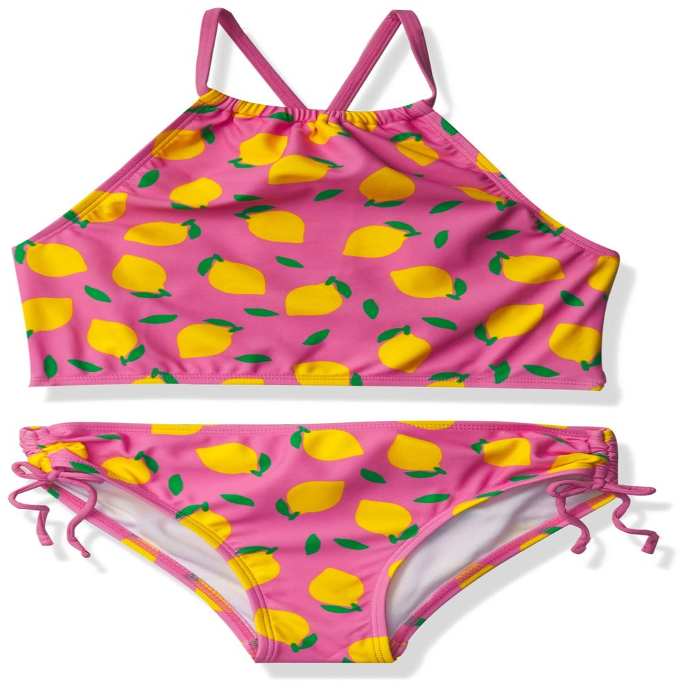 Kanu Surf Girls, Hallie UPF 50 Beach Sport Halter Tankini 2-Piece Swimsuit, Lemonade Pink, 4