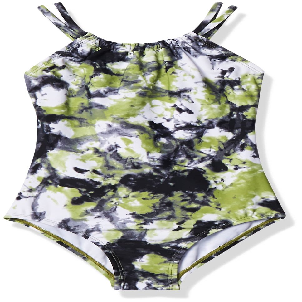 Kanu Surf Girls, Jasmine Beach Sport Halter One Piece Swimsuit, Seafoam Black, 8