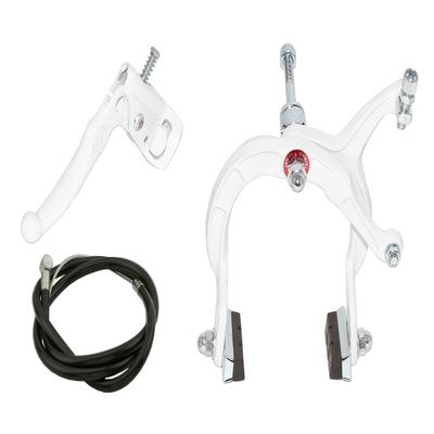 Alta Bicycle Alloy Classic MX Style Brake Set, Multiple Colors. (White, Front)
