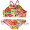 Kanu Surf Girls, Hallie UPF 50 Beach Sport Halter Tankini 2-Piece Swimsuit, Flower Power Yellow, 4T view 1