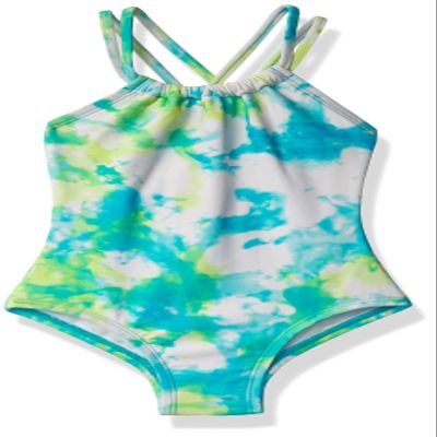 Kanu Surf Girls, Jasmine Beach Sport Halter One Piece Swimsuit, Seafoam Aqua, 14