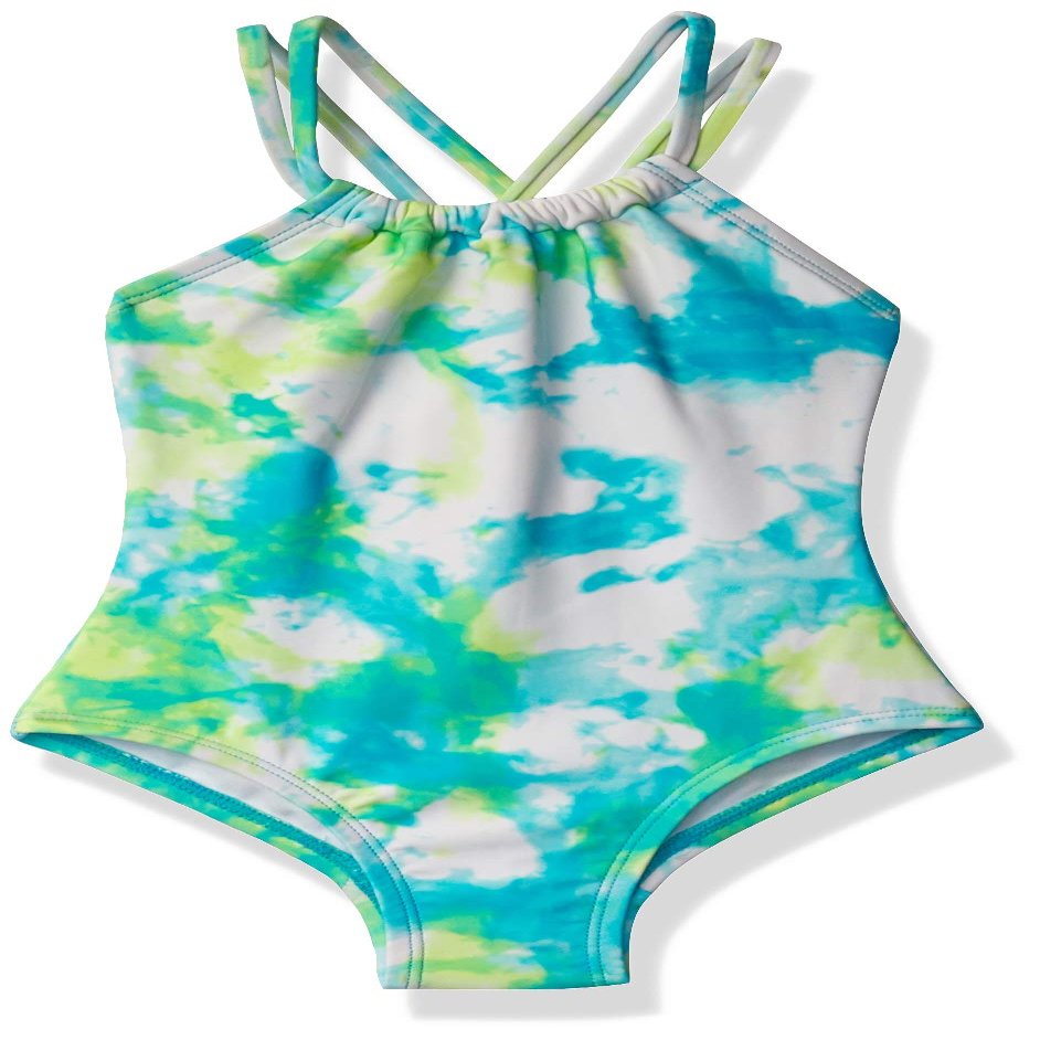 Kanu Surf Girls, Jasmine Beach Sport Halter One Piece Swimsuit, Seafoam Aqua, 14