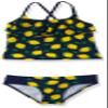 Kanu Surf girls Charlotte Flounce Tankini Beach Sport 2-piece Two Piece Swimsuit, Lemonade Navy, 8 US view 1