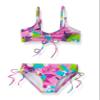Kanu Surf Girls' Willow V-Neck Bikini Beach Sport 2-Piece Swimsuits, Tropical Dance Pink, 8 view 1