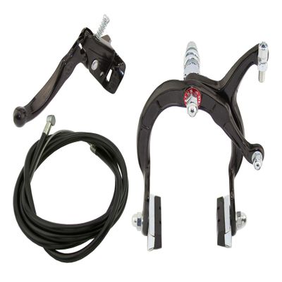 Alta Bicycle Alloy Classic MX Style Brake Set, Multiple Colors. (Black, Rear)