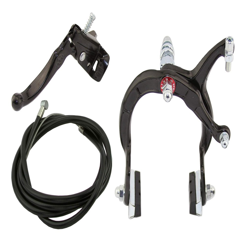 Alta Bicycle Alloy Classic MX Style Brake Set, Multiple Colors. (Black, Rear)