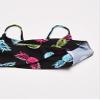 Kanu Surf girls Karlie Flounce Bikini Beach Sport 2 Two Piece Swimsuit, Aloha Black, 14 US view 2