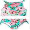 Kanu Surf Girls, Daisy UPF 50 Beach Sport Halter Tankini 2-Piece Swimsuit, Flower Power Pink/Green, 10 view 1