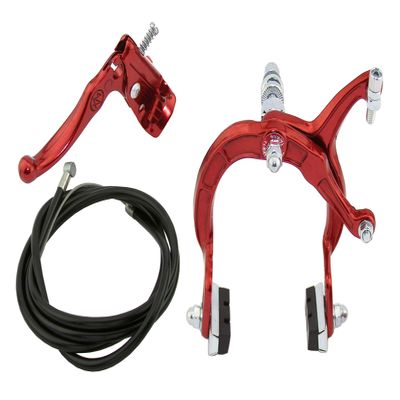 Alta Bicycle Alloy Classic MX Style Brake Set, Multiple Colors. (Red, Rear)