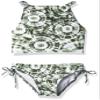 Kanu Surf Girls, Daisy UPF 50 Beach Sport Halter Tankini 2-Piece Swimsuit, Groovy Olive, 6X view 1