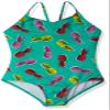 Kanu Surf Girls' Daisy Beach Sport 1-Piece Swimsuit, Aloha Green, 4T view 1