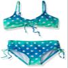 Kanu Surf Girls' Willow V-Neck Bikini Beach Sport 2-Piece Swimsuits, Dots Blue, 4T view 1
