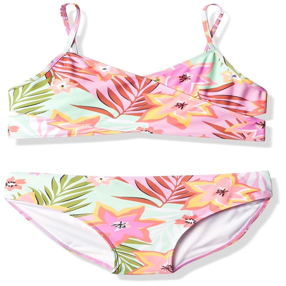 Kanu Surf Girls' Coral Reef Beach Sport Bikini, Coral Reef Pink, 8