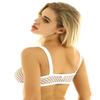 ACSUSS Women's Hollow Out Fishnet Camisole Crop Top See Through Bralette Vest Tank Tops White X-Large view 3