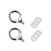 4 Pack 316 SS Track Mount Tie Down Eyelet, Hold Bungee Cord or Ropes Up to 0.6" view 2