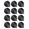 RED DRAGON Hardcore XT Black and Grey Dart Flights - 4 Sets Per Pack (12 Dart Flights in Total) view 1